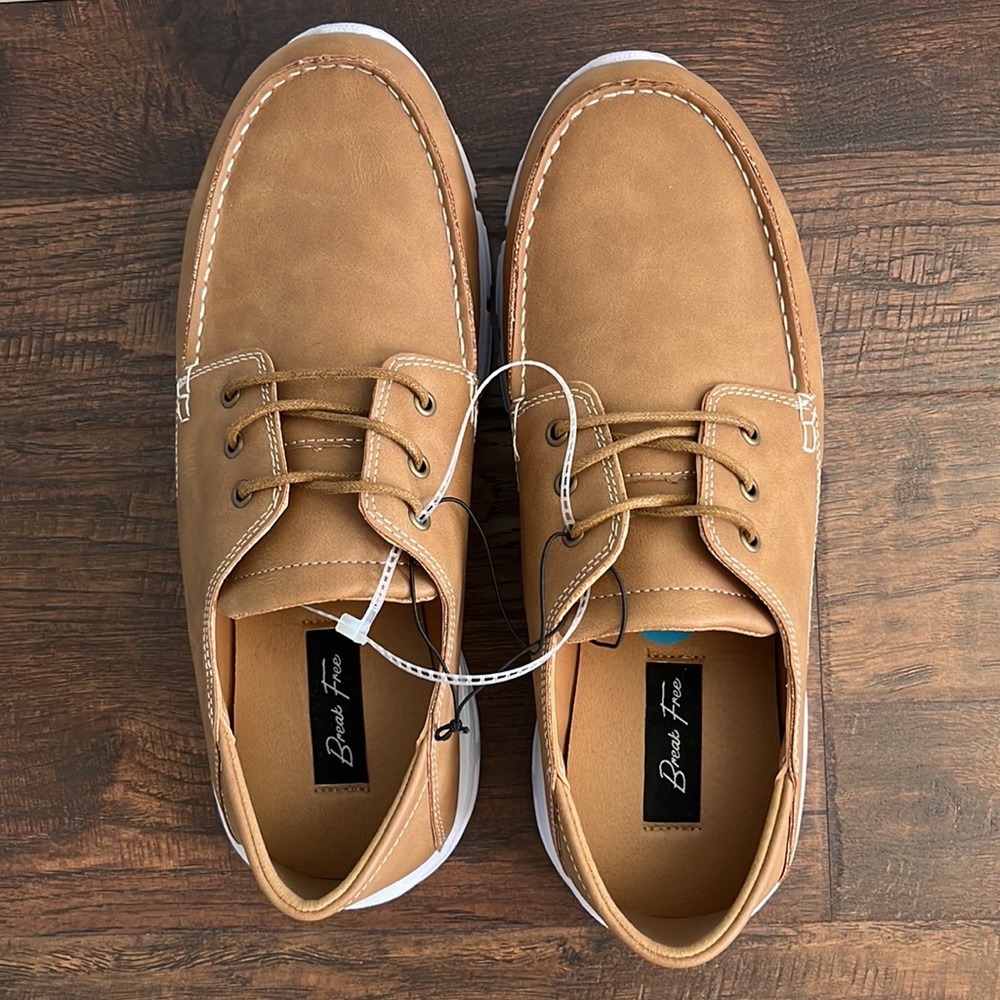 New BREAK FREE MENS SHOES Oxford Boat Shoes Size 10 W